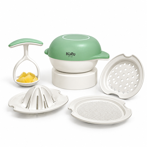 KURU 6in1 Food Grinder Set – Alat MPASI Bayi Serbaguna BPA Free | Penghalus, Parutan, Saringan, Smasher, Perasan Buah