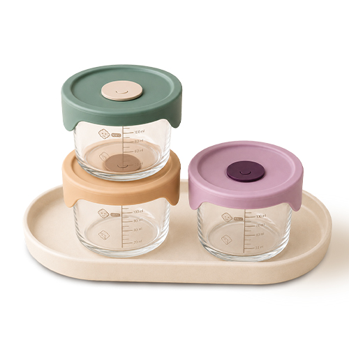 Kuru Baby Glass Food Container - Wadah Kaca Tempat Makan MPASI GC2002