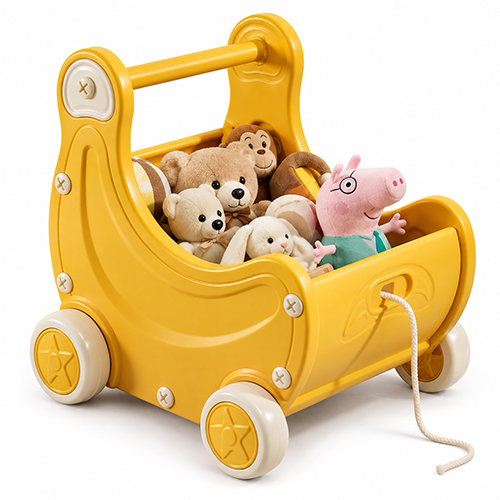 Kuru F01 Kids Toy Storage Push Cart Car Cabinet - Kereta Keranjang Dorong Mainan Anak Multifungsi